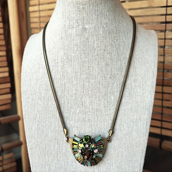 Lia Sophia Outlet Signed Oil Slick Oxidized Brass Necklace NWT - Picture 2 of 12